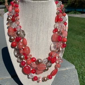 WHBM beaded multi strand necklace